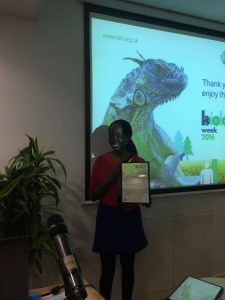 Hephzi collects her RSB award